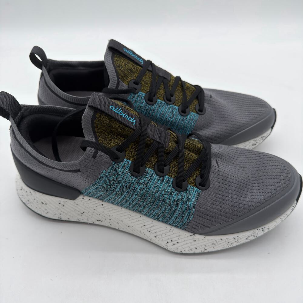 AllBirds Men's Tree Gliders Comfort Sneakers Stormy Grey Chasm Teal Running 13